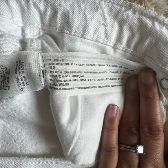 Abercrombie & Fitch The 90's Straight Ultra High Rise Jeans White 16 Short - Picture 6 of 10